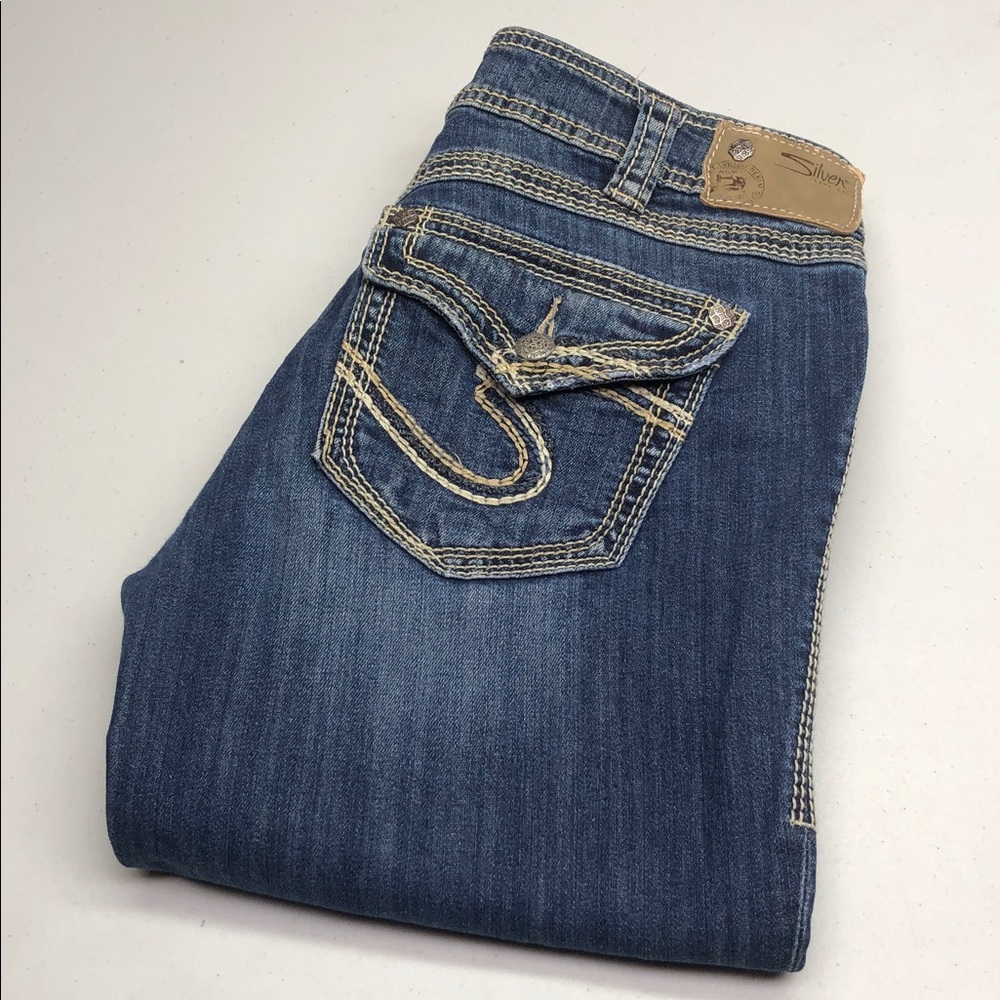 SILVER SUKI 17 SURPLUS BOOTCUT JEANS 31x33 FLAP POCKETS⭐️
